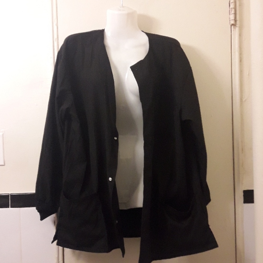 Natural uniforms black scrub jacket